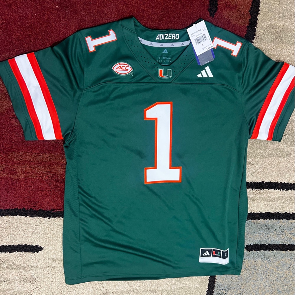 University of Miami Large jersey new BNWT